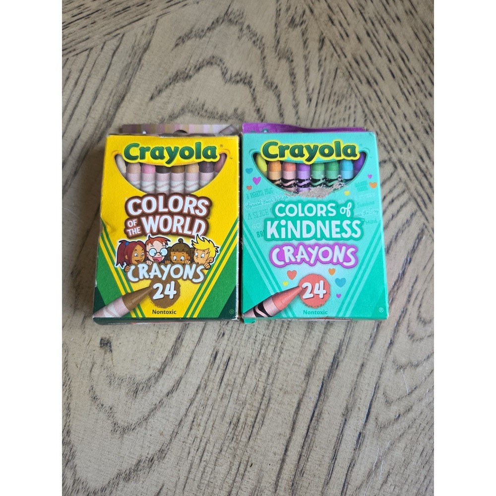 Crayola Crayons Lot  Of 2 Colors of Kindness & Colors of the World 24 Count New